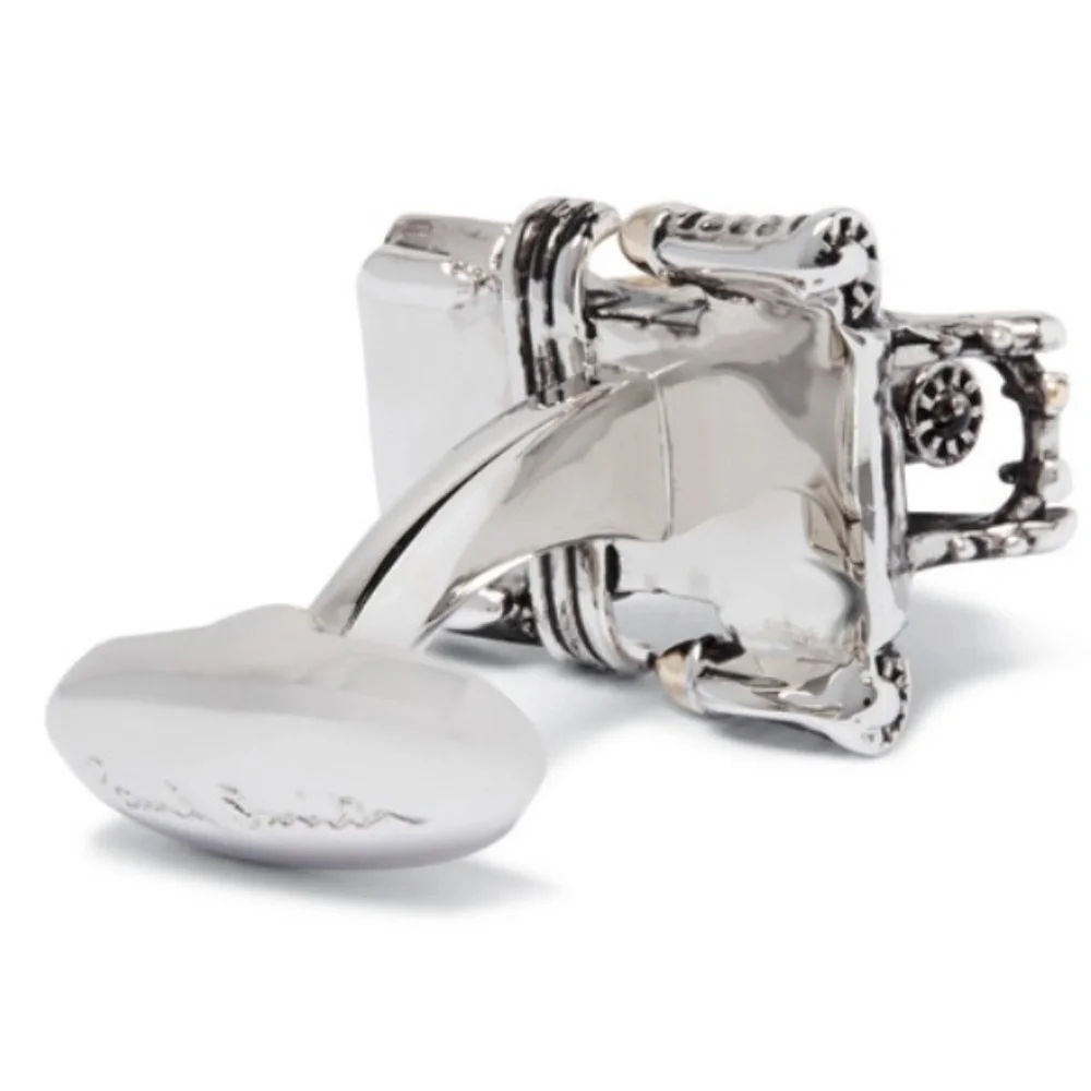 Paul Smith Silver / Golden Space Car Cufflinks Cuff Links